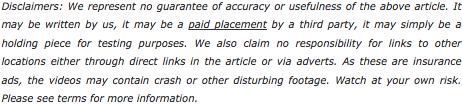 Pet Insurance Ratings Disclaimer